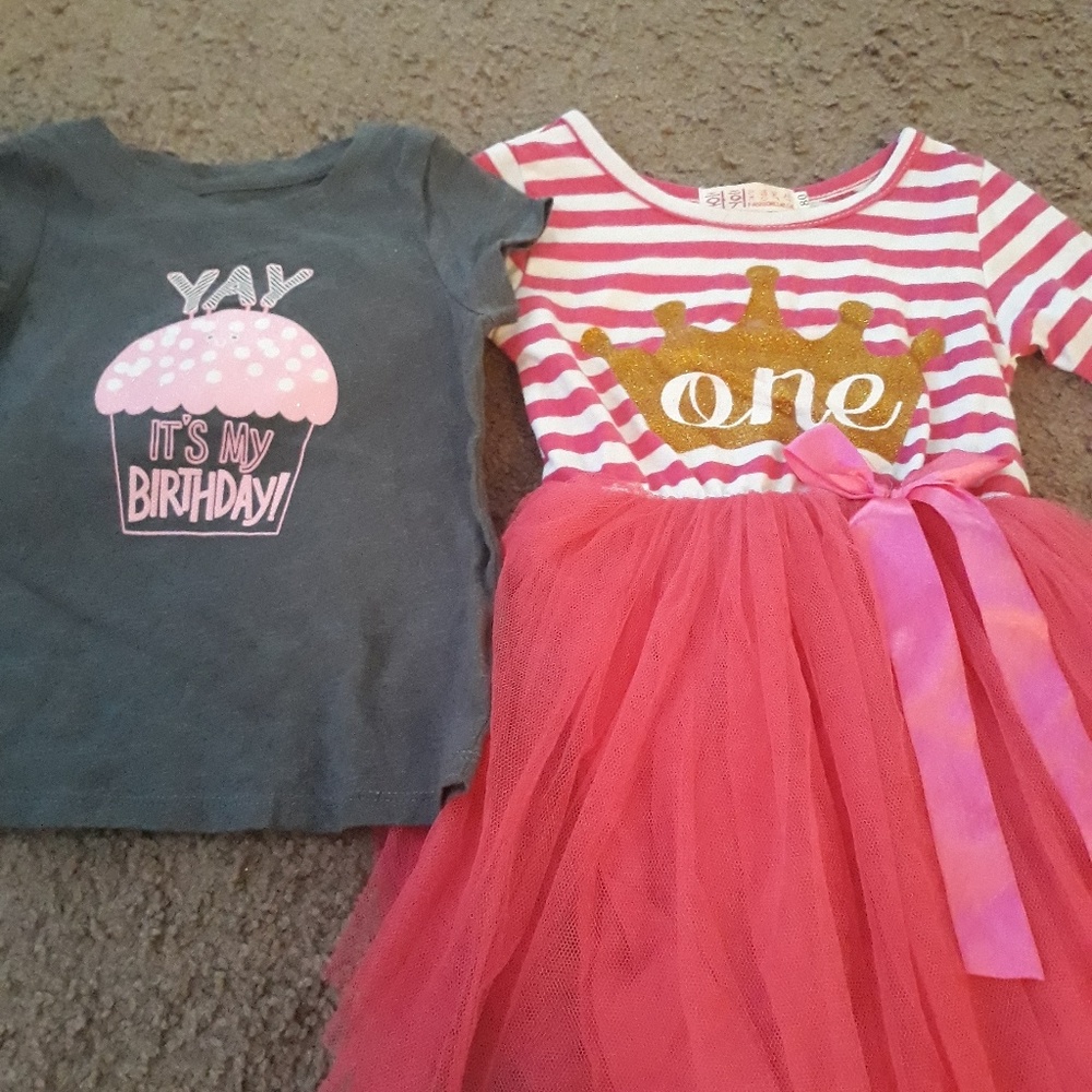 One-year-old baby happy birthday clothes